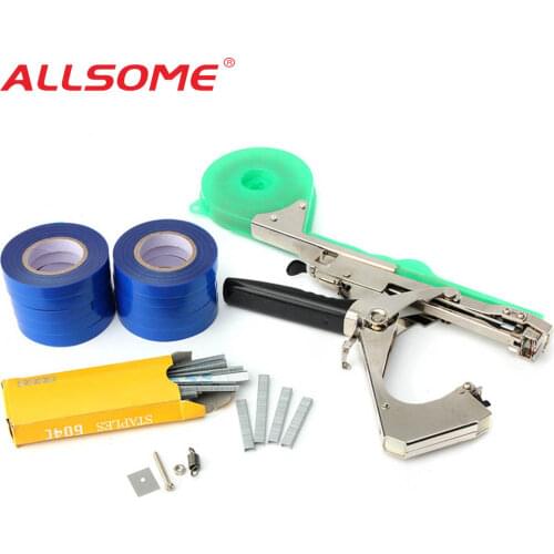 ALLSOME Tying Machine Plant Garden Plant Tapetool Tapener +10 Rolls Tape Set for Vegetable Grape Tomato Cucumber Pepper Flower