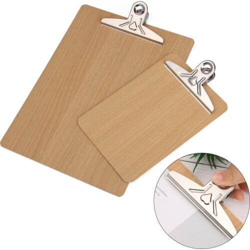 Stationery Restaurant Hotel Note Pads A4 A5 Wooden Clipboard Writing Sheet Pad Storage Clips Folders Board Business Office