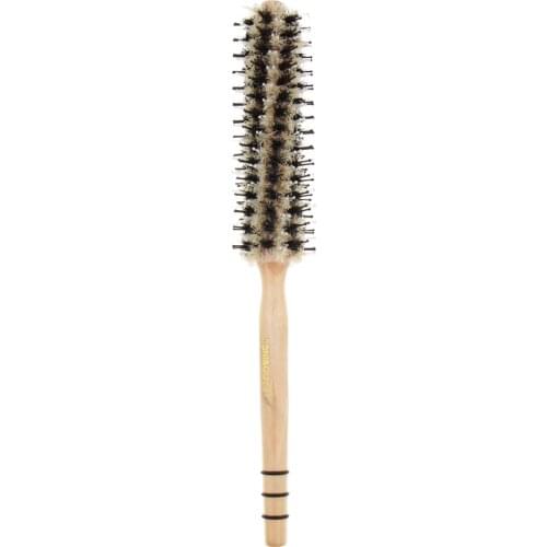 Wooden Round Hair Brush Hairbrush Wood Natural Bristles for Women and Men to Style, Curl and Dry Hair