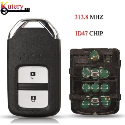 Kutery Remote Car Key For Honda Fit City Crider Jazz Shuttle Vezel 2Buttons 313.8Mhz ID47 Chip FCC ID: KR5V1X