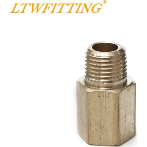 LTWFITTING Brass Pipe 1/8" Male x 1/8" Female NPT Adapter Fuel Gas Air