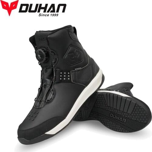 Men Winter Motocross Motorcycle Boots Motorboats Waterproof motorcyclist Rain boots Moto motorbike boot FITGO Microfiber Leather