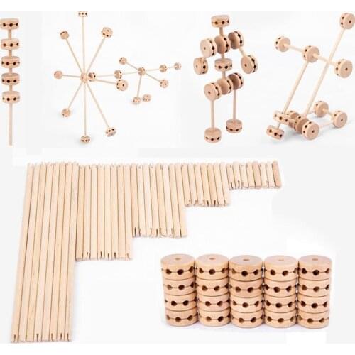 New Childrens Wooden Toys Diy Puzzle Creative Model Construction Building Blocks Baby Early Education Toy Development Kids Gift