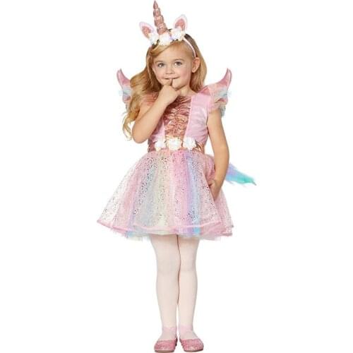 The New Unicorn Cosplay Costume Princess Gauze Skirt Cute Little Girls