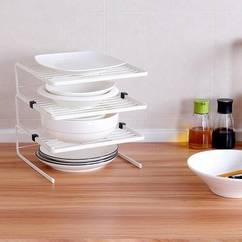 3-Tier Counter and Cabinet Corner Kitchen Shelf Organizer for Bowls,Plates,Detergent,Sponges,Cutting-board