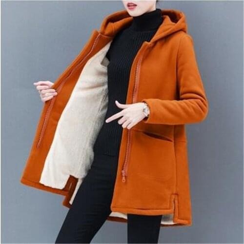 Parker Ms. Winter Jacket New Plus velvet Cotton coat Large size Hooded coat women Korea Womens winter warm park