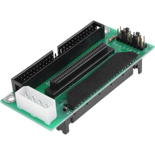 SCSI SCA 80 Pin to 68Pin to 50 Pin IDE Hard Disk Adapter Converter Card Module Board Transmit Data Synchronously