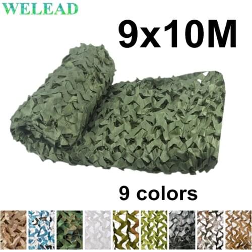 WELEAD 9x10M Reinforced Camouflage Nets Military Desert White Green for Garden Shade Mesh Hide Cover 9*10M 10*9M 10x9 9x10