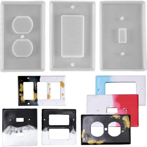 Silicon Molds for Resin Art Light Switch Cover Resin Mold USB Socket Panel Casting Tools DIY Epoxy Crafts Making Mold