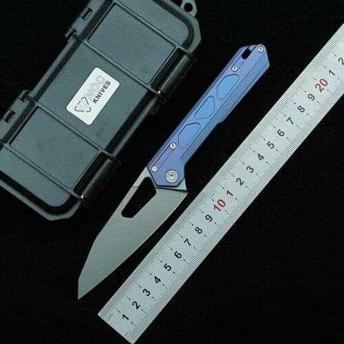 LEMIFSHE NOC DT03 Folding Knife VG10 Blade Titanium Alloy Handle Outdoor Camping Survival Kitchen Knife EDC Gift Tool Knife