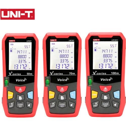 UNI-T UNIT LM50V/LM70V/LM100V Voice laser rangefinder with USB charging function and physical level bubble