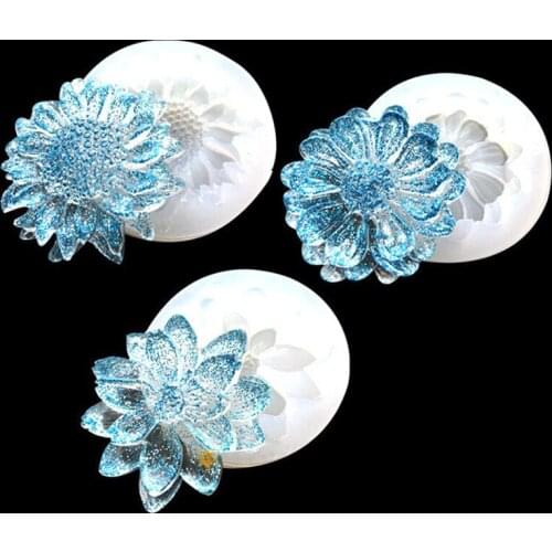 Flower Shaped Silicone Mold Petal Floral Mold Flower Charm DIY Crystal Epoxy Resin Art Supplies Jewelry Decoration
