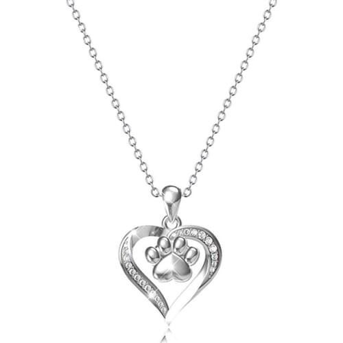 Heart-shaped Pet Dog Printed Ashes Box Necklace Memorial Sunflower Ashes Box Cremation Jewlery Chains Necklaces