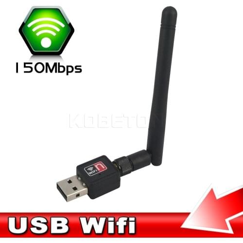 Kebidu 150Mbps PC Wifi Adapter USB Wireless Computer Network Card Adapter Computer LAN Card Antenna For Desktop Laptop MT7601