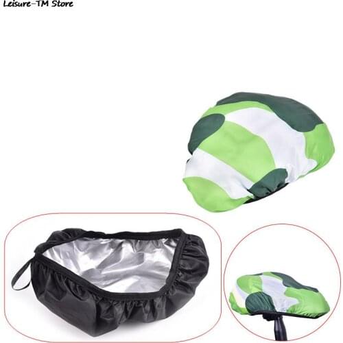Black Bicycle Saddles Protective Coverings Waterproof Bike Seat Pack Front Tube Bag Saddle Pannier Rear Rain Cover