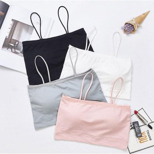 Women Seamless Sports Crop Top Sexy Bra Female Tube Tops Home Base Sleeveless Camis Lingerie Underwear