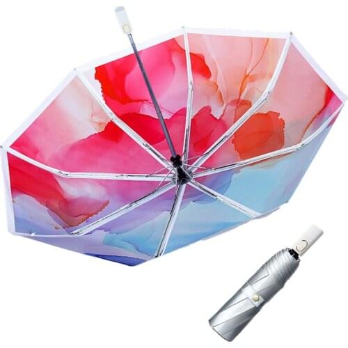 Super Anti-UV Umbrella For Men Business Princess Parasol Folding Umbrella Rain Women Sun Umbrella Sunscreen Luxury Male Paraguas