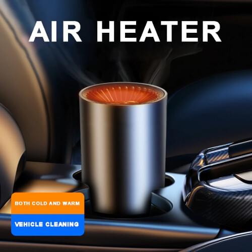 12V Car Heater Portable Windshield Cup Heater Multifunctional Air Purifica Heating Cooling Fan Car Windshield Demister Defroster