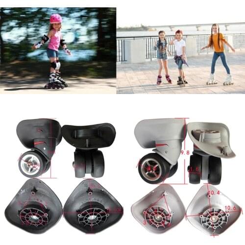 2pcs/pair Rubber Swivel Wheels 360 Degree Rotation Suitcase Replacement Casters Luggage Case Parts Accessories