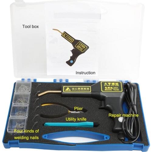 220V 50W Hot Stapler Plastic Welding Machine Car Bumper Repair Kit Welding Repairing Machine Welder Gun Repair EU Plug