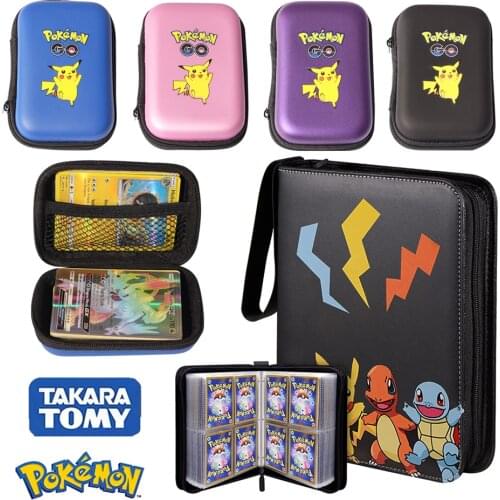 2021 Pokemon Double Pocket Binder Cards Collectors Album Anime Game Card Portable Storage Case Top Loaded List Toy Gift for Kid