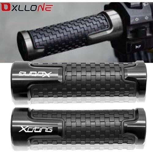 Aluminum 7/8"22mm Rubber Motorcycle Bike Handlebar Grips Motorbike Moto Handle Bar For KYMCO XCITING 250 300 350 400 400S 500