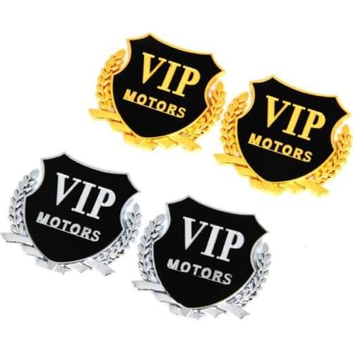 2pcs Car Sticker MOTORS Emblem Badge VIP Decal For Hyundai ix35 iX45 iX25 i30 Sonata Verna Solaris Elantra Mistra Tucson