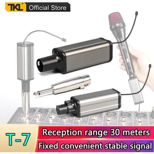 TKL T-7 UHF Wireless Microphone XLR Transmitter And Receiver 6.5mm Plug Rechargeable Kit For Handheld Microphone Receive 30m