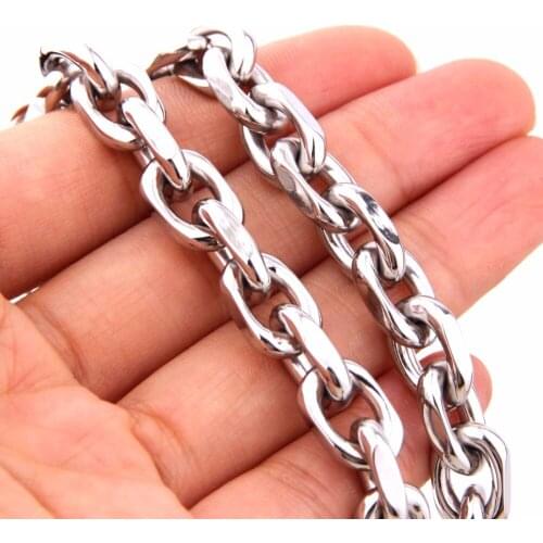 Mens Hip Hop Silver Stainless Steel 8mm Rolo Chain Necklace Toggle Clasp No Fade 18-40" Boys Gift