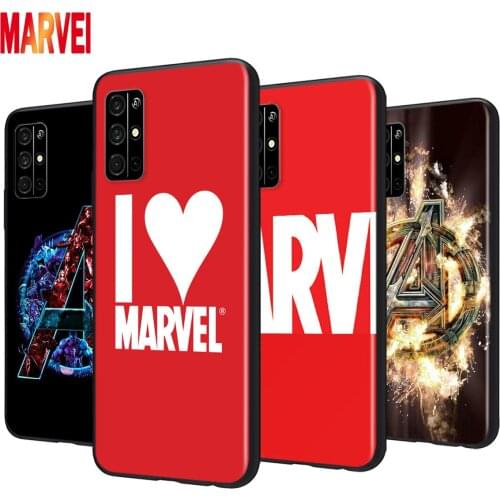 Marvel Avengers Logo Art Soft TPU For Huawei Honor 20i 10i 20E V9 9A 9N 9S 9i 9X 9C 9 Play 3E Lite Pro RU Black Phone Case
