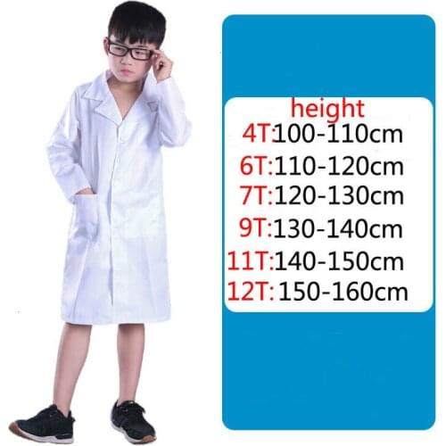 Children cosplay science white lab clothes experimental protection special class uniform cosplay doctor costume for children