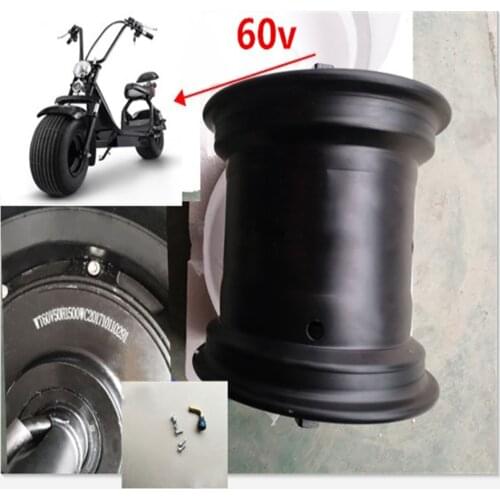 18 inch 60V 72V 2000W widened scooter drive motor hub electric motorcycle Citycoco scooter electric bike modified motor