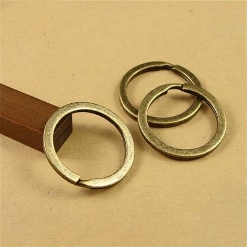 20pcs Antique Bronze/Rhodium Keyring Findings 28mm/30mm Keychain Circle Fit DIY Keychain Ring Circles Accessories