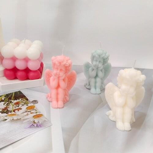 Korean Angel Rubiks Cube Aromatherapy Candle Birthday Party Gift Bedroom Decoration Dining Table Atmosphere Candle Send Wedding