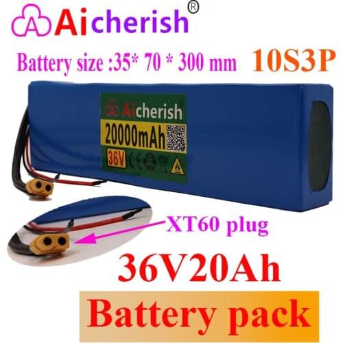 Elektrische Fiets Scooter Lithium Ion 36V Batterij 10S3P 20ah 500w Bms E-Bicycle Lithium Batteryes 18650 42V Charger