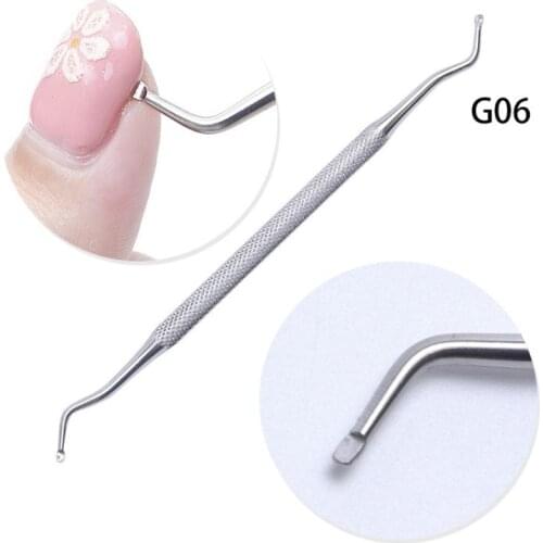 7 Style Dual End Ingrown Toenail File Spoon Nail Groove Correction Lifter Cleaner Cuticle Remover Pusher Pedicure Tool Foot Care