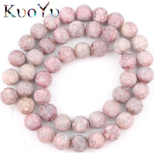 Matte Purple Red Rain Stone Jaspers Beads Round Loose Spacer Bead For Jewelry Making Natural Stone Diy Accessories 6 8 10mm 15"