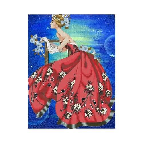 -md-106 red skirt Embroidery Kits Needlework High Quality Beads Partial Crystal Beaded Cross Stitch Hobby & Crafts Beadwork