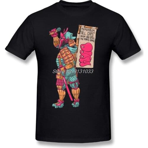 Mf Doom T-Shirt Men Cartoon Print Daimyo Short Sleeve Beach T Shirts Cotton Casual Music Tee Shirt Graphic Classic T Shirt