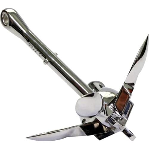 NEW-Inflatable Boat 316 Stainless Steel Iron Metal Anchor for Boat Kayak Dinghy Raft Fishing Boat Kayak 0.7Kg