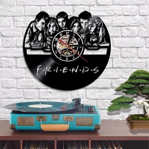 New Friends design vinyl record clock home decor art gift idea collector movie