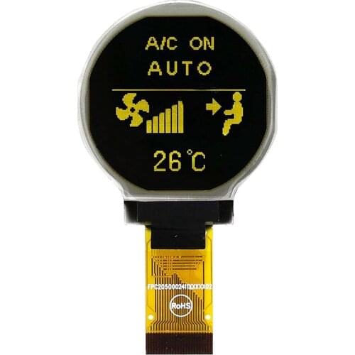 1.18 inch OLED round display 128*128 resolution Drive SSD1327 Plug in 24pin White/blue/yellow