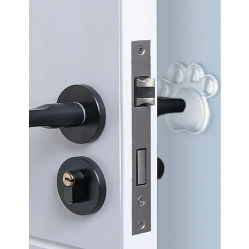 Transparent Rubber Door Stops Cartoon Wall Protection Anti Collision Pads Handle Stoppers Shockproof Pads Waterable 2021 New