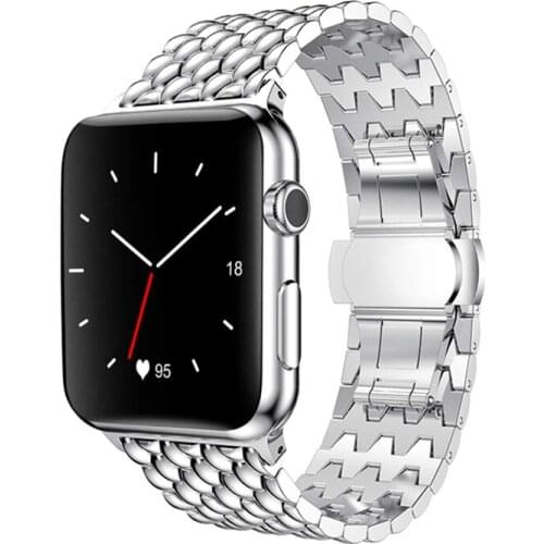 Auspicious pattern strap for apple watch 4 5 band 44mm 40mm apple watch 3 bracelet 42mm 38mm iwatch 5/4/3/2/1 metal watchband