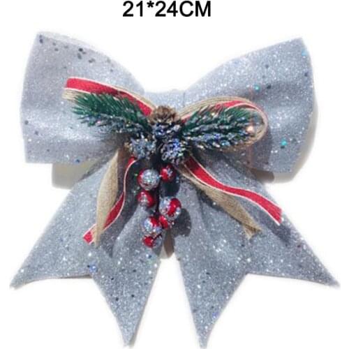 Pine Cones Bow Christmas Tree Pendant Christmas Pendant Tree Decor Baubles Fashion Happy New Year Christmas Supplies 3 Colors 5
