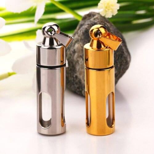 Stainless Steel Glass Perfume Bottles Necklace Pendants Valentine Gifts for Womens