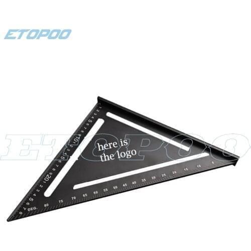 TSS-300 Aluminun Alloy Triangle Ruler 90 degrees Protractor For Home Builders DIY Artists Measuring Woodworking tools