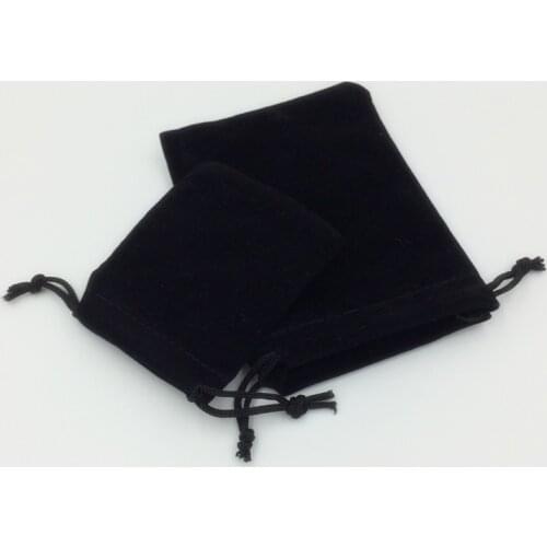 10*12cm 30pcs Black Jewelry Velvet Bags For Packing Gifts Handmade Diy Women Jewellery Pouches Flannel Bag Drawstring Bag