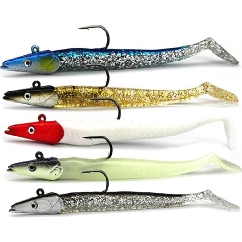 11cm 10g 16g 22g Glow Soft Lure Wobblers Artificial Bait Silicone Fishing Lure Sea Bass Carp Fishing Lead Spoon Jig Lures Tackle