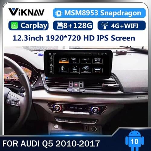 12.3 Inch Android10.0 Car DVD Multimedia Player For-AUDI Q5 2010-2017 Radio Player GPS screen Navigation